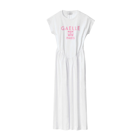Gaelle Abito lungo Abito Donna lungo con logo Bianco - Francavilla Moda